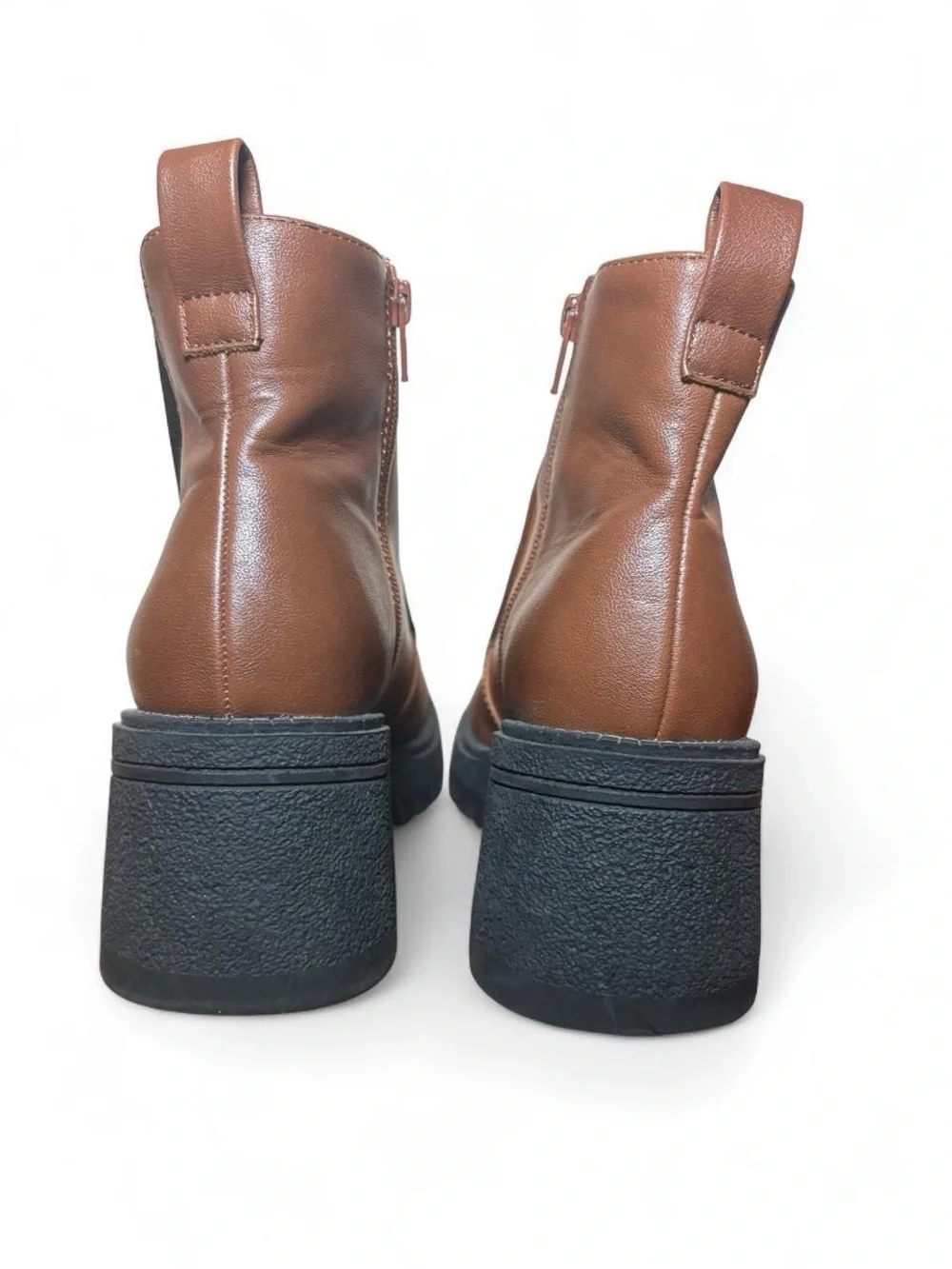 London Underground Women's Brown Platform Ankle Boots